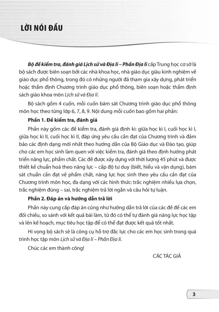 BỘ ĐỀ KIỂM TRA, ĐÁNH GIÁ LỊCH SỬ VÀ ĐỊA LÍ LỚP 7 - PHẦN ĐỊA LÍ (Theo chương trình GDPT 2018)